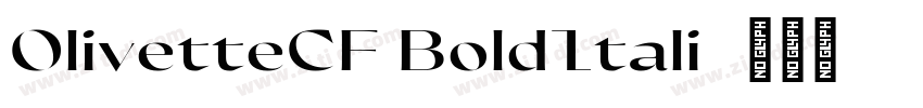 OlivetteCF BoldItali字体转换